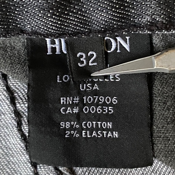 Hudson Byron Straight Leg Jean Faded Black Wash 32 x 33 - Picture 11 of 15